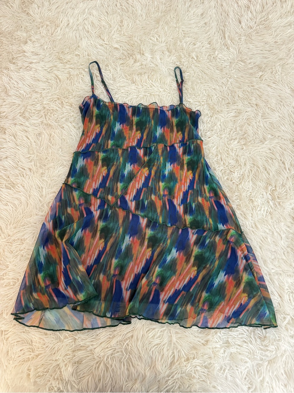 Urban Outfitters Girls Multicolor Spaghetti-Strap Tiered Dress